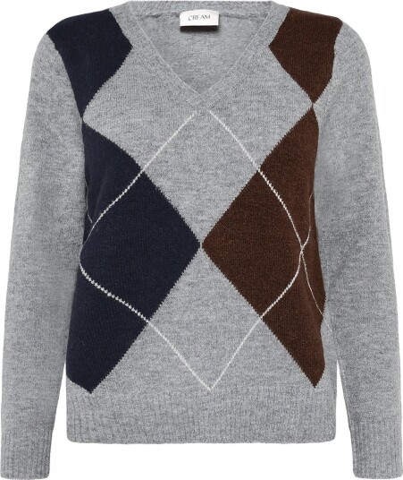 Cream Crhope Knit Pullover GREY MELANGE XXL Cream Crhope Knit Pullover GREY MELANGE XXL