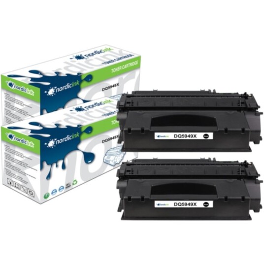 Nordicink svart Tonerkassett 6000 sider, 2pk SQ5949XX2