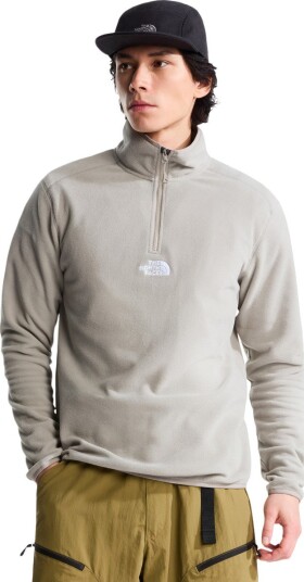The North Face Men"s Glacier 1/4 Zip Fleece Embroidered Logo Stone Slab XXL