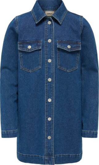 Kids Only Kjole KogBelle Medium+ Blue Denim Kids Only 9 år 134 Kjole Blå