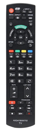 N2QAYB000752 TV fjernkontroll Erstatning for Panasonic TV