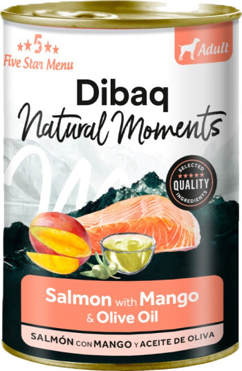 DIBAQ Natural Moments Våtfôr til Hund med Laks og Mango 380 g