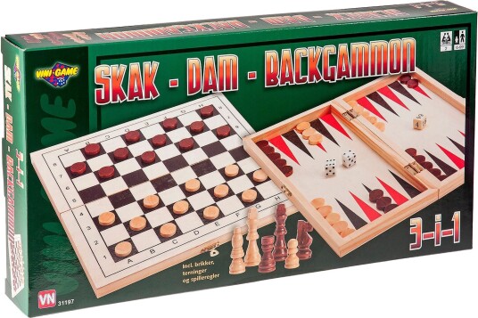 Sjakk Dam Backgammon 3 Spill I Ett Trebrikker I Treeske Sjakk Dam Backgammon 3 Spill I Ett Trebrikker I Treeske