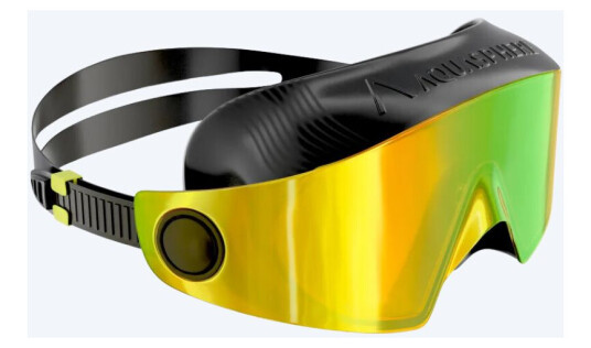 Aquasphere svømmemaske DEFY. Ultra Indigo Svart/gull Mirror linse
