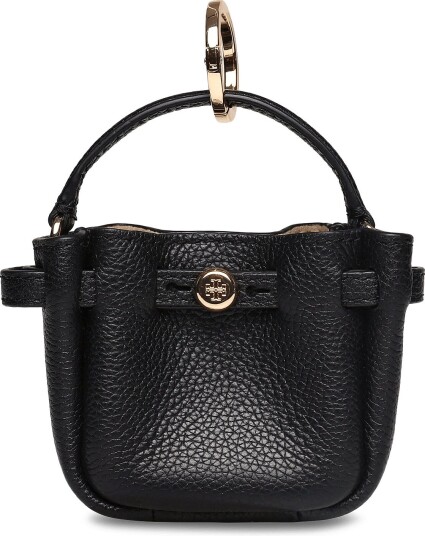 Tory Burch Romy Bucket Key Fob   BLACK   One Size