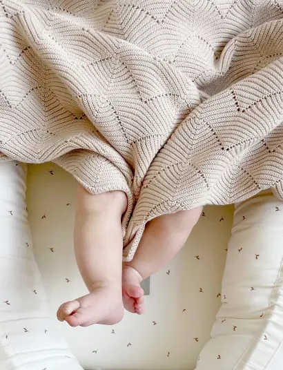 Cam Cam Copenhagen Baby Scallop Knit Tæppe Almond