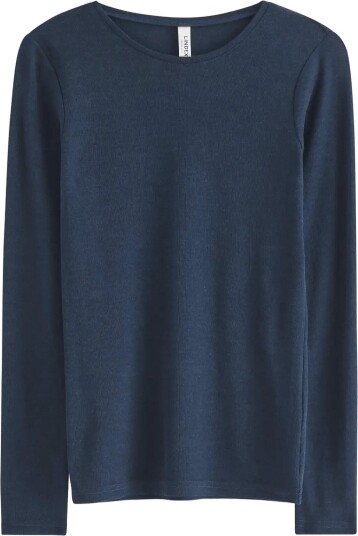 Lindex Long Sleeve Top In Merino Wool DARK BLUE XL