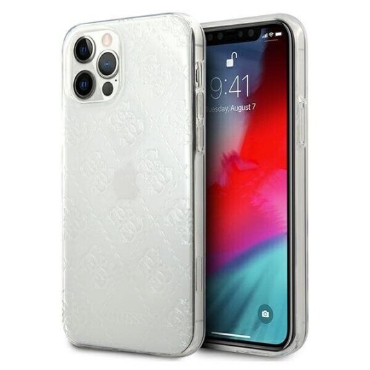 Gjett Guhcp12m3d4gtr Iphone 12/12 Pro 6,1 Tommers Gjennomsiktig Hardt Deksel 4G 3D-Mønstersamling