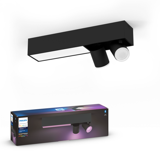 Philips Hue Centris taklampe med 2 spotlys sort