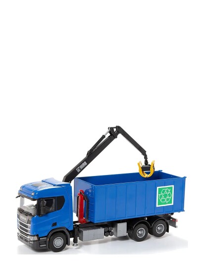 Emek Scania Recycle Truck W Crane Blue Blue