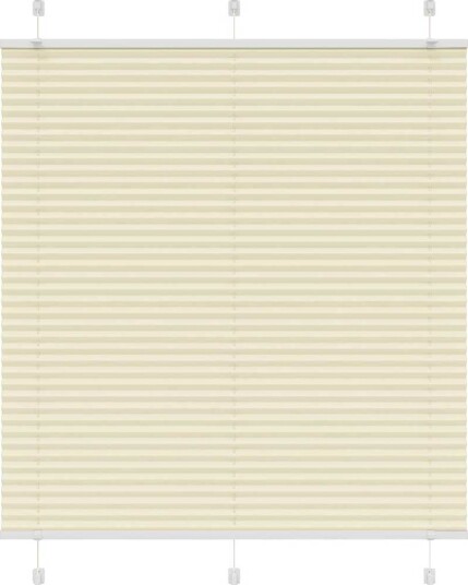 Plisségardin krem 115x100 cm Stoffbredde 114,4 Polyester