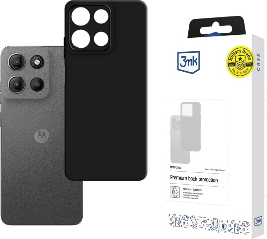 3mk matt etui til Motorola Moto G15 / G15 Power Matt Svart