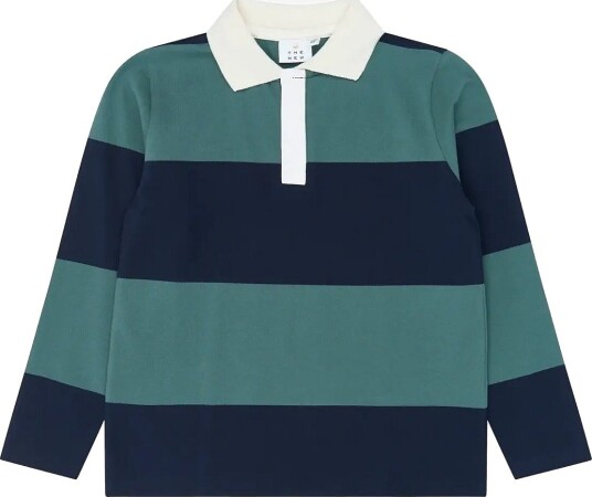 The New Tnyaron L_S Pique Polo   NAVY BLAZER STRIPED   110/116