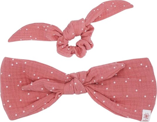 Maximo Musselin Headband Rust Weiß Punkte