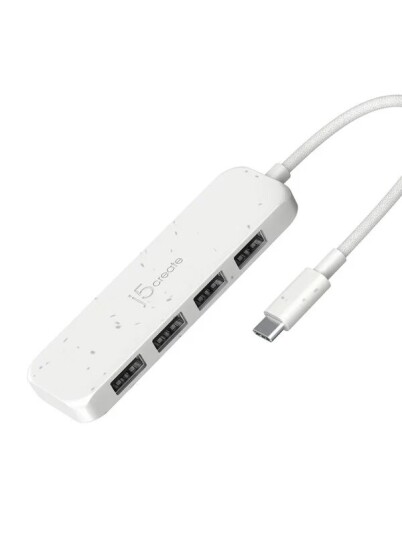 j5create 4 Port Type A Gen2 Hub USB hub USB 3.2 4 porter Hvit JCH341EW N j5create 4 Port Type A Gen2 Hub USB hub USB 3.2 4 porter Hvit JCH341EW N