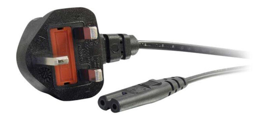 C2G Non-Polarised Power Cord - strømkabel - power IEC 60320 C7 til BS 1363 - 3 m
