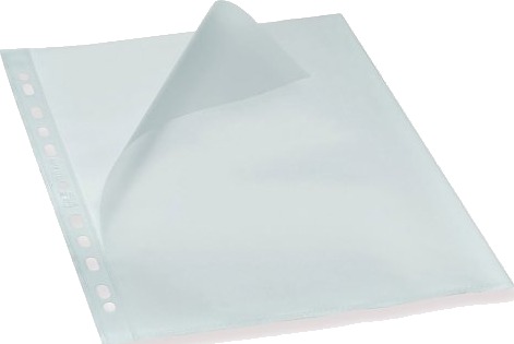 Plastlomme Bantex A4 0,12Mm Åben Top/Venstre Med Præg   100 Stk.