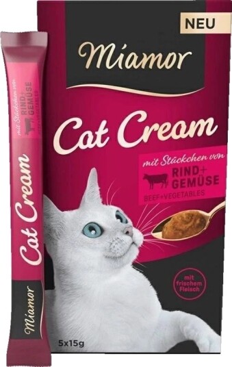 Miamor Cream Storfekjøtt Grønnsaker 5X15 G