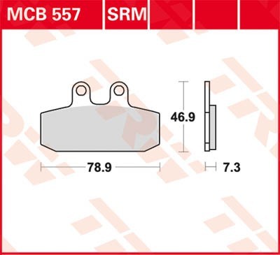 Bremseklosser TRW MCB557SRM Bremseklosser TRW MCB557SRM