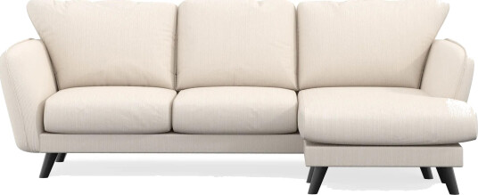 Trend Lyx 3 seters Høyrevendt L formet Sjeselongsofa i Manchester Beige