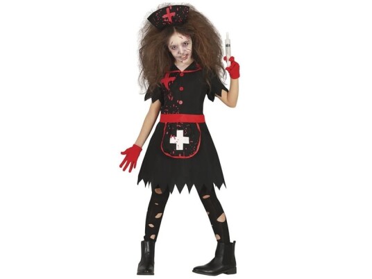 Fiesta Sort Sygeplejerske Kostume