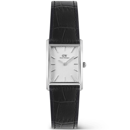 Daniel Wellington DW Watch Bound Black Crocodile Guilloché Silver 22x32mm Daniel Wellington DW Watch Bound Black Crocodile Guilloché Silver 22x32mm
