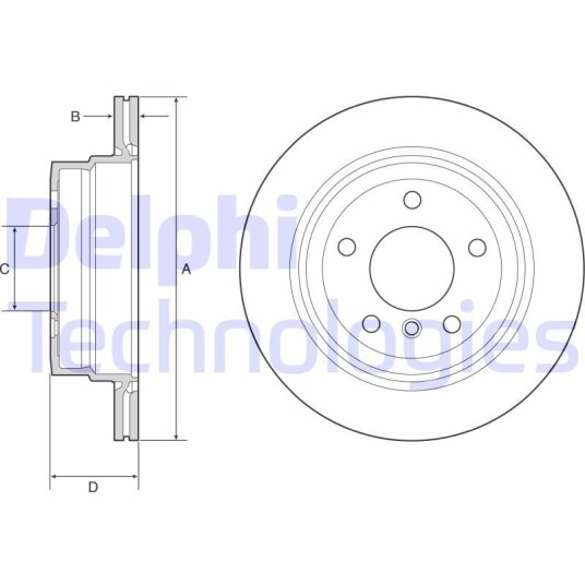 Bremseskive DELPHI BG4946C Bremseskive DELPHI BG4946C