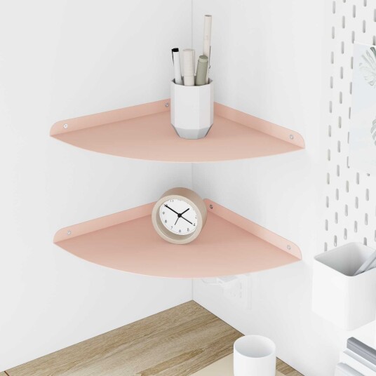 vidaXL Flytende hylle med hylle med lagring 2 pcs Rosa 30 x 30 x 2 cm