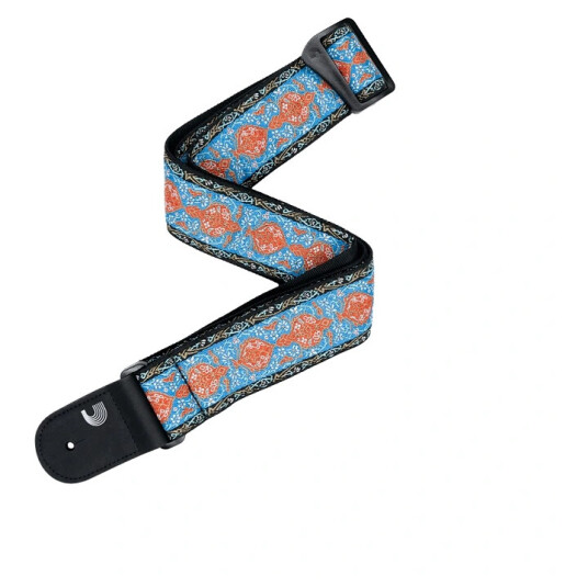 D'Addario 50RW05 Gitarreim Eco-Comfort Woven 50mm Blue/Orange
