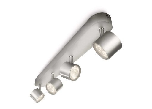 Philips myLiving Star spotlampe, 4 spotlights, aluminium