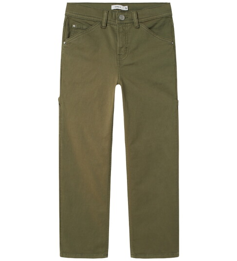 name it Nkmryan Straight Twill Pant 1880-Ax Noos Khaki green 146
