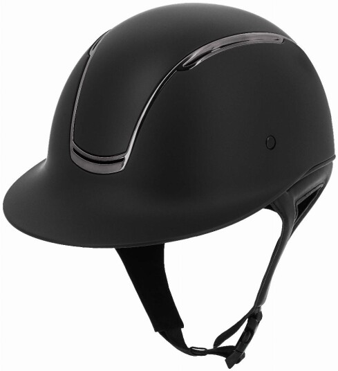 Equithème Soazy Ridehjelm med Solskjerm – Chrome Details Svart/Chrome (M)