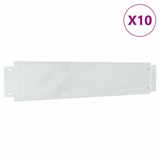 Gjerdekant 10 pcs Grå 20 x 100 cm Stål