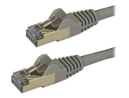 1.5 m CAT6a Cable - Grey - RJ45 Ethernet Cable - Snagless - CAT6a STP Cord - Copper Wire - 10Gb - patch cable - 1.5 m - grey