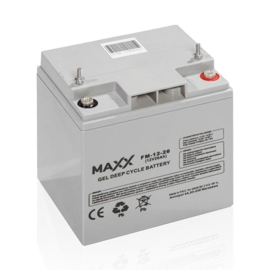 Gel batteri 12V 26Ah Deep Cycle