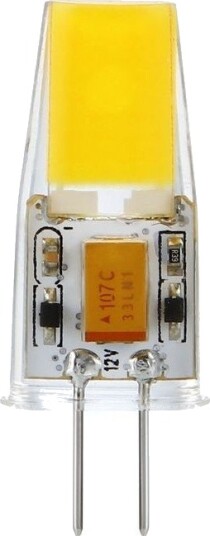 Spl G4 2W dimbar LED pære 12V   260lm COB klart glass 2700K   Dimbar : Dimbar Kulør : Varm