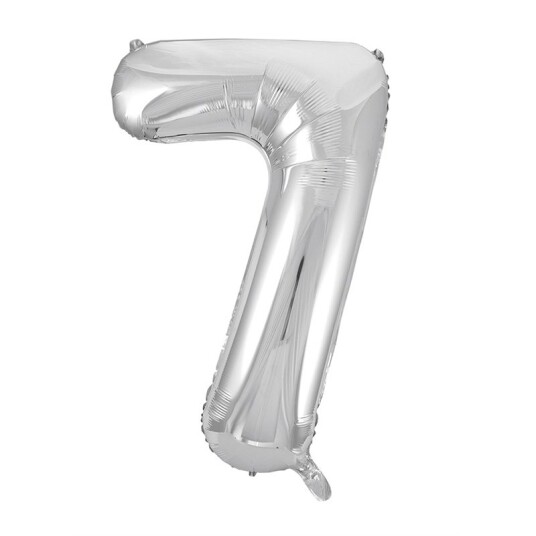 Folie Ballong Sølv 86 cm - Tallet 7 Folie Ballong Sølv 86 cm - Tallet 7