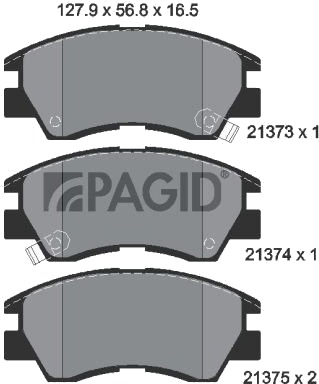 PAGID T0044N Bremseklosser PAGID T0044N Bremseklosser