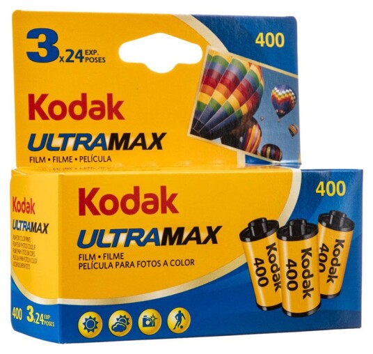 Kodak Ultramax 400 135 film 24 Bilder 3 pakning