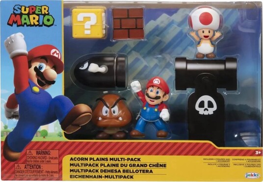 Jakks Super Mario Diorama Sett Med 5 Figurer 6 cm Acorn Plains Jakks Super Mario Diorama Sett Med 5 Figurer 6 cm Acorn Plains