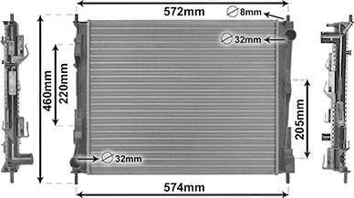 VAN WEZEL 43002374 Radiator motorkjøling VAN WEZEL 43002374 Radiator motorkjøling