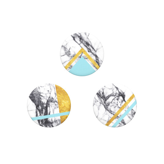 POPSOCKETS Mini White Marble Glam Avtagbare MINI Grip 3pack