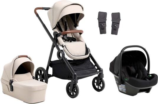 Beemoo Pro Multi 2 Duovogn inkl Route i-Size Babybilstol Latte Beige/Black Stone