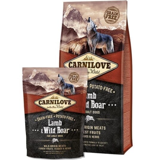Carnilove Lam Og Villsvin. Voksne Hunder