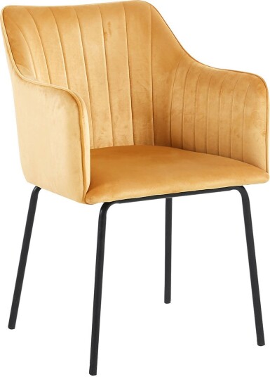 Valia1 spisestuestoler med armlener brun.