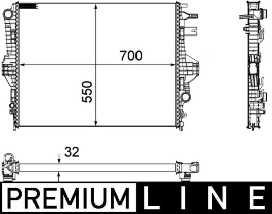 Radiator MAHLE ORIGINAL CR 1184 000P