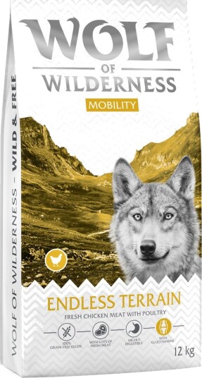Wolf Of Wilderness Tørrfôr Explore The Endless Terrain Mobility Kornfri Sparepakke Ny Oppskrift 2 X 12 kg