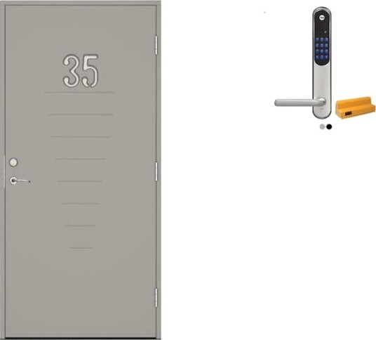Ytterdør Swedoor Advance-Line Statement Trace med Yale Doorman Classic Home