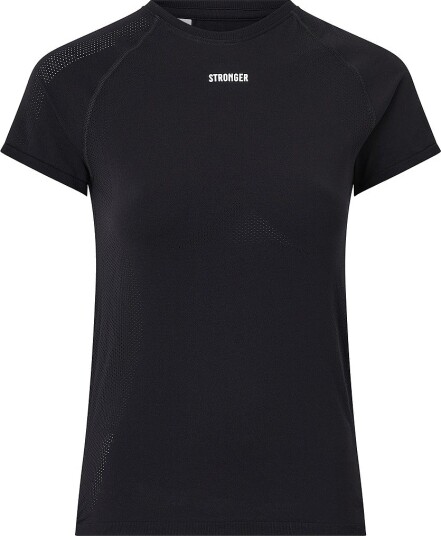 STRONGER Seamless Performance T Shirt Black L