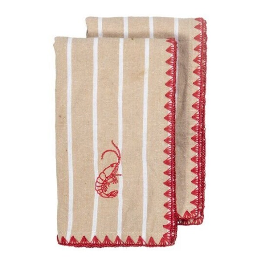 ByOn Bubba serviettsett 45x45 cm 2 stk beige ByOn Bubba serviettsett 45x45 cm 2 stk beige
